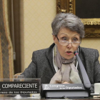 Rosa María Mateo, en su comparecencia ante la Comisión Mixta de Control Parlamentario a RTVE.