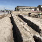 La zona on s’han trobat les restes de l’edifici de l’època imperial romana.