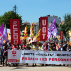 Unes 400 persones es manifesten a Lleida contra la precarietat laboral