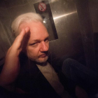 Julian Assange, ayer.
