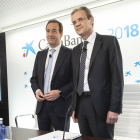G. Gortázar i Jordi Gual van explicar el balanç de CaixaBank.