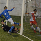 Simic, en el momento de marcar el primer gol del Lleida de esta nueva temporada.