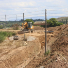 Los trabajos para modernizar el riego en l’Horta de Lleida que ya se están ejecutando.