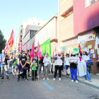 Representantes sindicales del sector protestaron ante la delegación de Educación.