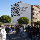 La protesta que tuvo lugar el domingo en Torrefarrera contra la censura del mural de Dejuan.
