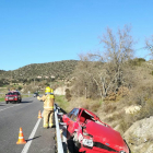 Imatge del vehicle accidentat a Ponts.