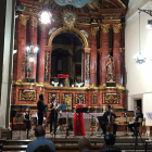 Un momento del concierto de ayer en la iglesia de Santa Maria de Gràcia de La Granadella. 