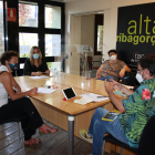 Imagen de la reunión del martes entre el IEI y la Ribagorça para hablar del nuevo festival. 