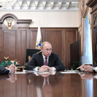 Vladímir Putin durant una reunió amb ministres, ahir a Moscou.