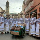 Un dels grups que van participar en la desfilada de disfresses de Carnaval a la Granja d’Escarp.