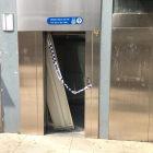 Vandalismo en el ascensor de la plaza Sant Joan