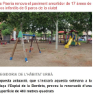 Imatge de la publicació sobre la renovació de parcs.
