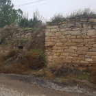 Parte de la muralla romana que se conserva en Arbeca.