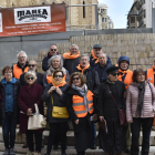 Assistents a l’assemblea de la Marea Pensionista de Lleida, ahir.
