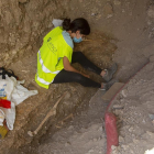 Hallan restos de un esqueleto humano en unas obras en Anglesola
