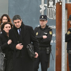 El major dels Mossos d'Esquadra, Josep Lluís Trapero, a la sortida del judici a l'Audiència Nacional.
