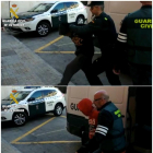 Uno de los cuatro detenidos por violación, entrando en los juzgados de Alicante. 