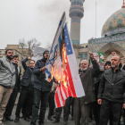 Protestas contra Estados Unidos e Israel en los funerales por el general Soleimani en Teherán.