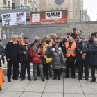 La Marea Pensionista va convocar ahir un acte a la plaça Sant Joan.