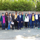 Chakir El Homrani en el centro, ayer en un acto de ERC. 