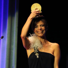 Maribel Verdú, ahir a la nit a la gala del festival de Sitges al rebre el premi Màquina del Temps.