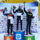 Jaume Pueyo, del CEFUC, en lo más alto del podio de la prueba de Copa de Europa de Novo Mesto.