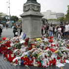 Imagen de archivo del memorial a las víctimas del atentado de agosto, en las Ramblas de Barcelona.