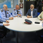 Larrosa, ayer reunido con los superiores de los Mossos en Lleida. 