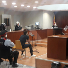 El condemnat, ahir durant la celebració del judici a l'Audiència de Lleida.