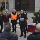 Asistentes a la asamblea de la Marea Pensionista de Lleida, ayer.