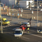Cuatro heridos en una aparatosa colisión en Príncep de Viana