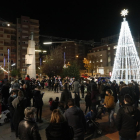 La Zona Alta va ser un dels escenaris de l’encesa dels llums nadalencs ahir a Lleida.