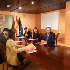 Una imagen de la reunión de los equipos negociadores de ERC y PSOE que tuvo lugar el pasado 3 de diciembre.