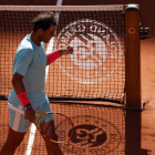 Rafa Nadal durante el partido ante Sebastian Korda.