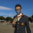 Marçal Piró, amb la medalla d’or com a campió d’Espanya.