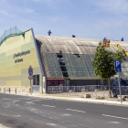 Imagen de las obras en el pabellón polideportivo de Cervera.