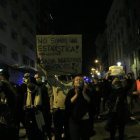 Trabajadores de la hostelería y el ocio nocturno se manifestaron en Barcelona contra las restricciones.