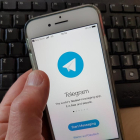 La aplicación Telegram en un teléfono móvil.