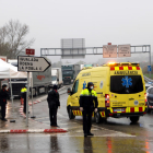 Imagen de un control policial de acceso a Igualada, el pasado 16 de marzo.