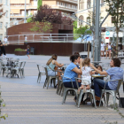 Una de les terrasses de Lleida que veuran aixecar les restriccions a partir de dijous.