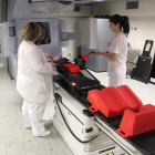 Imatge d'arxiu d'un accelerador lineal a l'hospital Arnau de Vilanova de Lleida.