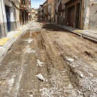 Los trabajos para renovar pavimento y servicios de un tramo de la calle  Pare Palau.