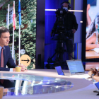 La lleidatana Mònica López va entrevistar ahir Sánchez en el debut del programa ‘La Hora de la 1’ a TVE.