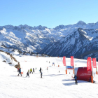 Esquiadores esta semana en Baqueira Beret.