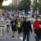 Els lleidatans van aprofitar ahir de forma multitudinària els carrers habilitats per a vianants a la capital.