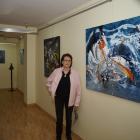 Obras abstractas de Montserrat Viaplana, en Le Petit Atelier de Lleida