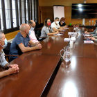 Imagen de la reunión de la Paeria con el comité de empresa de Eysa.
