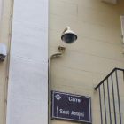 Imagen de las cámaras de vigilancia en la calle Sant Antoni. 