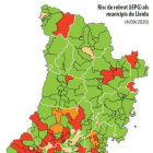 Sólo 25 municipios de Lleida, un 11%, superan el riesgo medio de rebrote en Cataluña