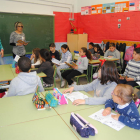 Imagen de archivo de una clase en una escuela de las comarcas de Lleida.